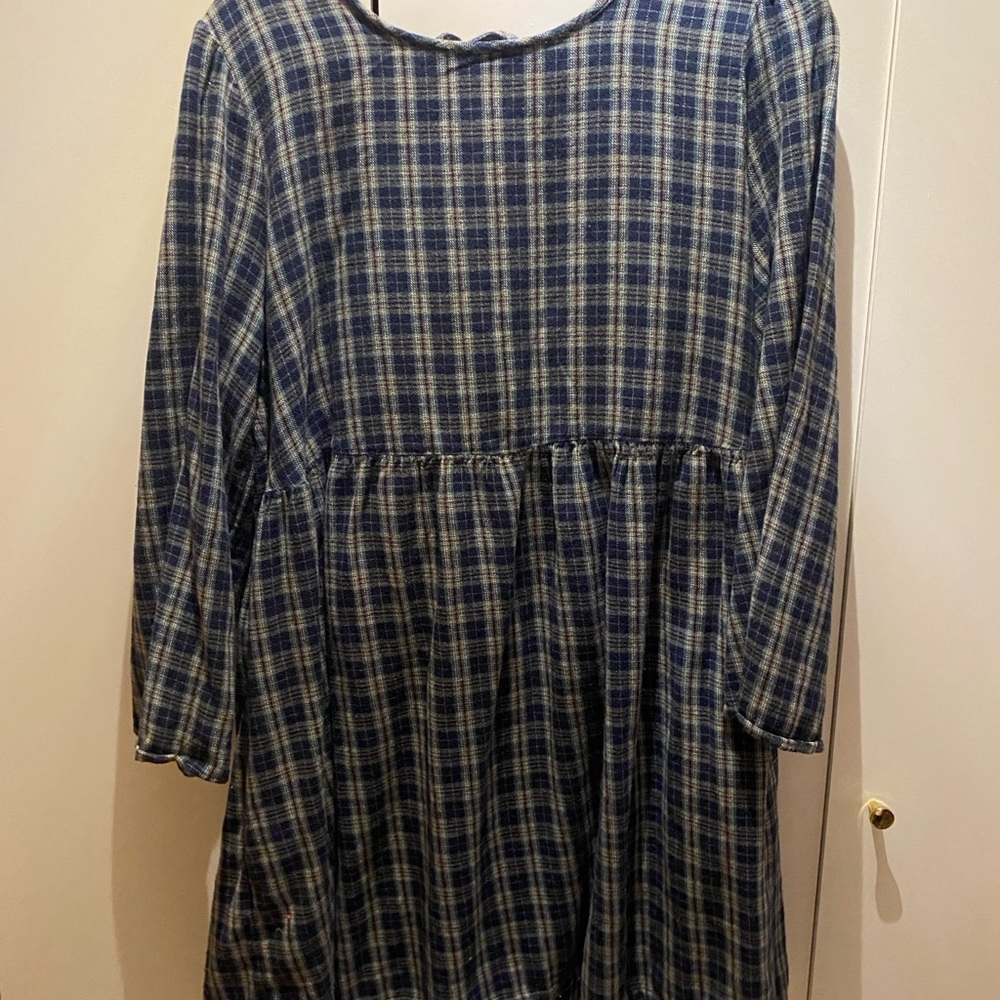 Blue Plaid babydoll women’s Dress